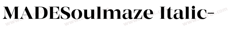 MADESoulmaze Italic字体转换